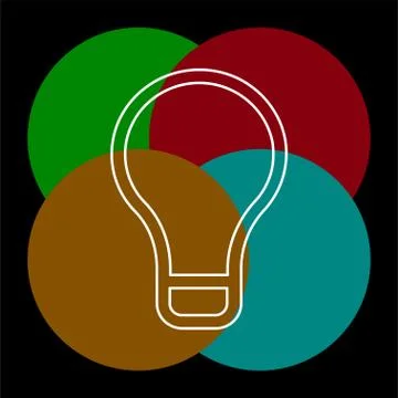 Light bulb icon, vector idea Stock Illustration