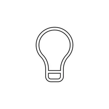 Light bulb icon, vector idea Stock Illustration