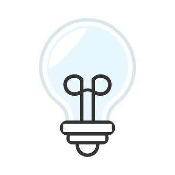 Light Bulb Icon Vector for Idea and Creative Concept Stock Illustration