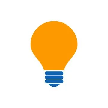 Light bulb icon vector illustration isolated on white backgorund. Stock Illustration