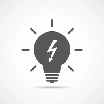 Light bulb icon. Vector illustration. Illustrazione stock