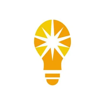 Light Bulb Icon Vector Illustration for Idea, Innovation, Creativity and En.. Stockillustratie