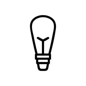 Light bulb icon vector. Isolated contour symbol illustration 스톡 일러스트