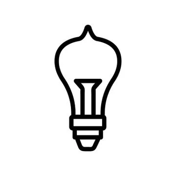 Light bulb icon vector. Isolated contour symbol illustration 스톡 일러스트
