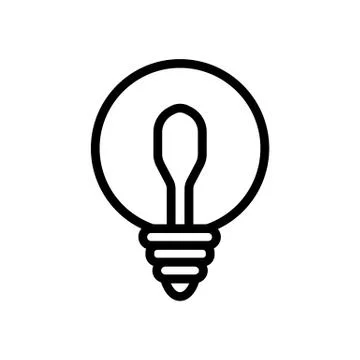 Light bulb icon vector. Isolated contour symbol illustration 스톡 일러스트