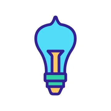 Light bulb icon vector. Isolated contour symbol illustration 스톡 일러스트