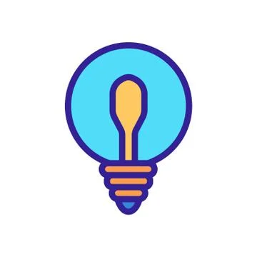 Light bulb icon vector. Isolated contour symbol illustration 스톡 일러스트