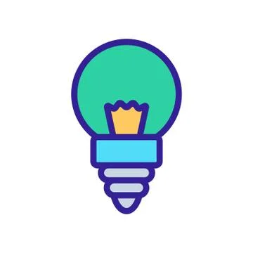 Light bulb icon vector. Isolated contour symbol illustration 스톡 일러스트