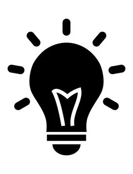 Light Bulb icon vector, isolated on white background. Idea sign, solution Stock Illustration