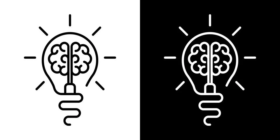 Light Bulb icon, vector isolated. Idea sign, solution, inspiration, thinking Stock Illustration