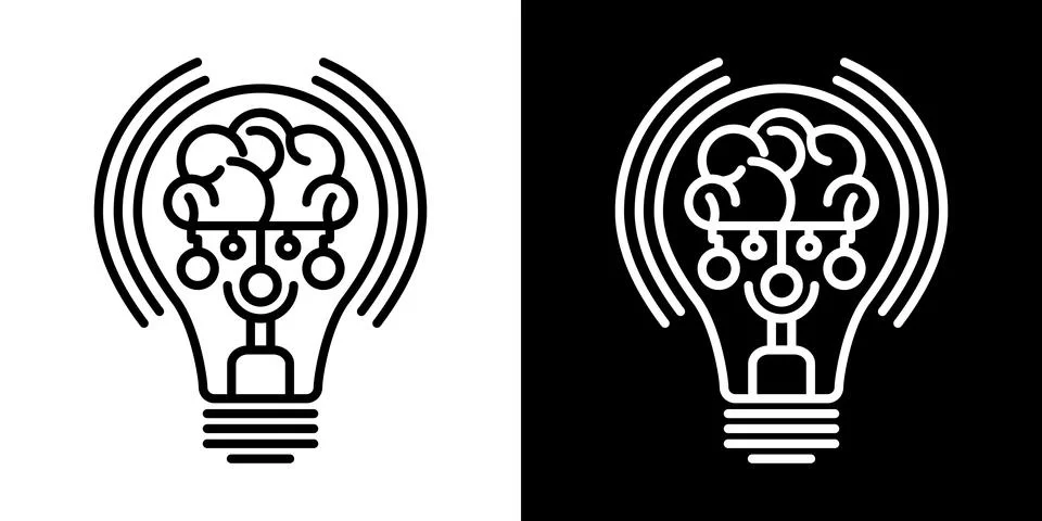 Light Bulb icon, vector isolated. Idea sign, solution, inspiration, thinking Stock Illustration