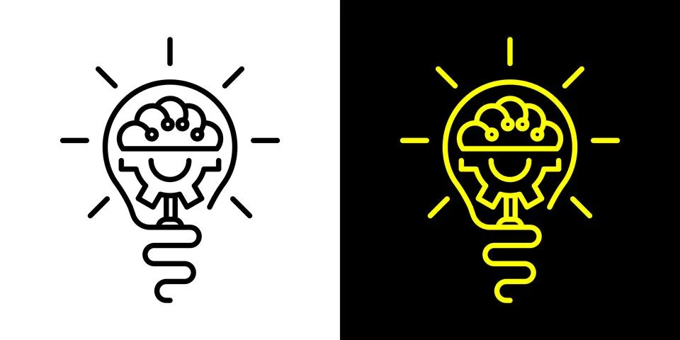 Light Bulb icon, vector isolated. Idea sign, solution, inspiration, thinking Stock Illustration