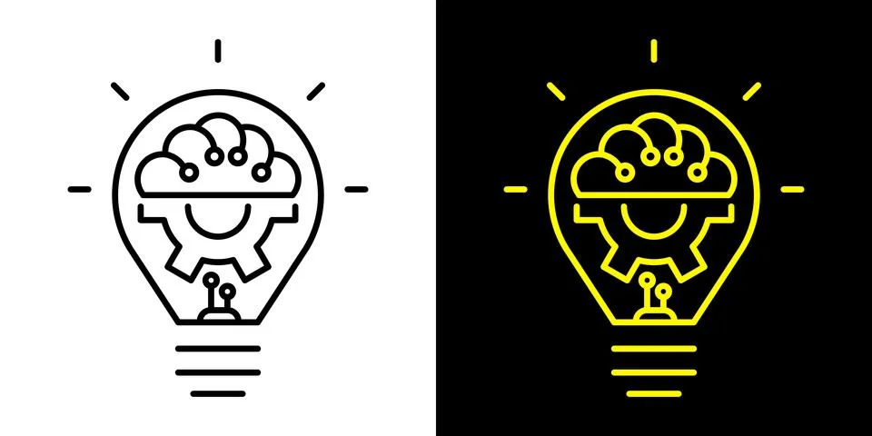 Light Bulb icon, vector isolated. Idea sign, solution, inspiration, thinking Stock Illustration