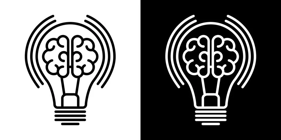 Light Bulb icon, vector isolated. Idea sign, solution, inspiration, thinking Stock Illustration