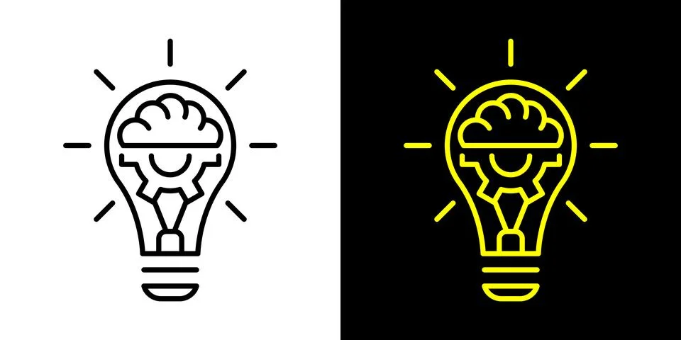 Light Bulb icon, vector isolated. Idea sign, solution, inspiration, thinking Stock Illustration