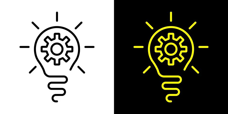 Light Bulb icon, vector isolated. Idea sign, solution, inspiration, thinking Stock Illustration