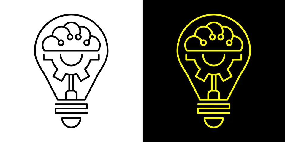 Light Bulb icon, vector isolated. Idea sign, solution, inspiration, thinking Stock Illustration