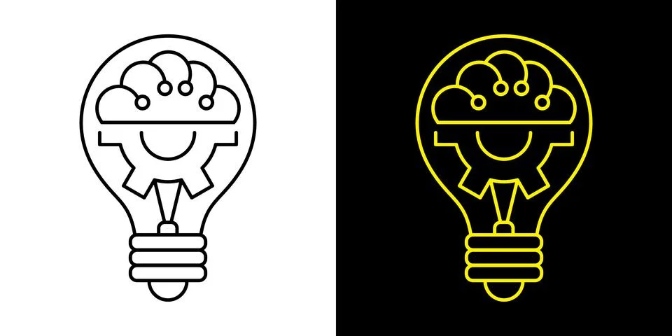 Light Bulb icon, vector isolated. Idea sign, solution, inspiration, thinking Illustrazione stock