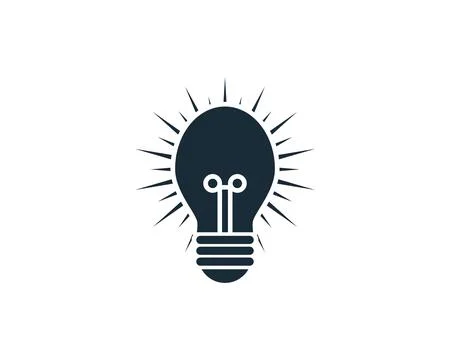 Light Bulb Icon Vector Logo Template Illustration Design Stock Illustration