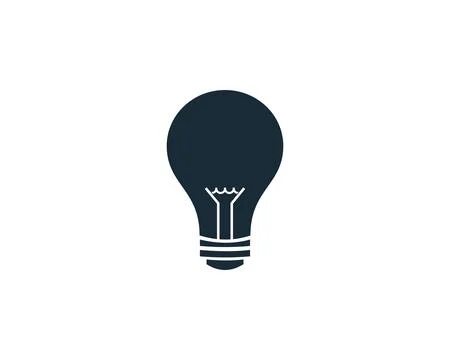 Light Bulb Icon Vector Logo Template Illustration Design Stock Illustration