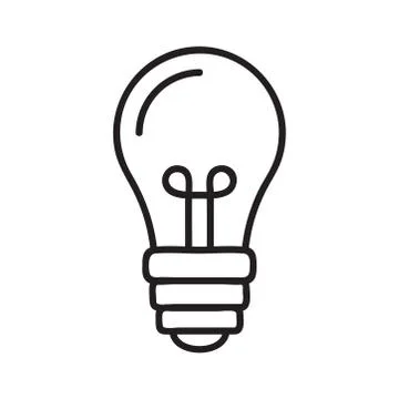 Light bulb icon vector on white background Stock Illustration