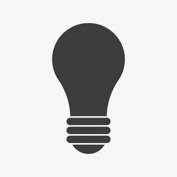 Light bulb icon vector on white background Stock Illustration