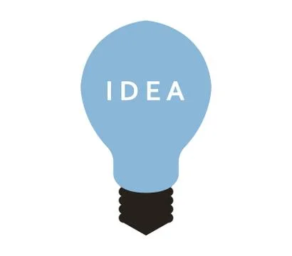 Light bulb icon on white background Stock Illustration