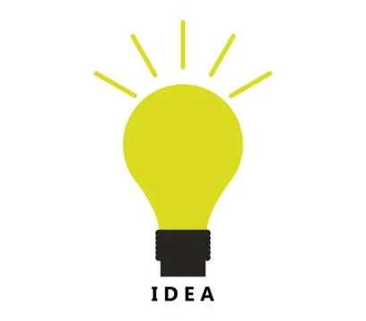 Light bulb icon on white background Stock Illustration