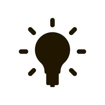 Light bulb icon on white background. EPS 10. Vector illustration. Stock Illustration