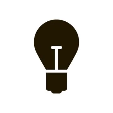 Light bulb icon on white background. Illustration eps 10. Stock Illustration