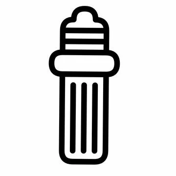 Light bulb icon on white background. suitable for Idea symbols. Electric lamp, l Stock Illustration