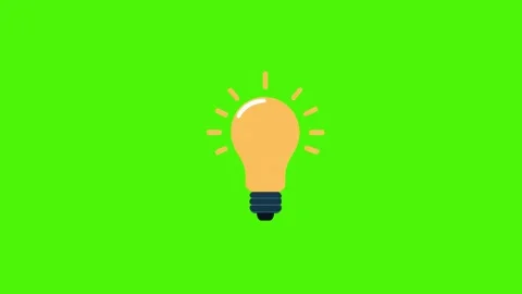 Light bulb icon.electrical industry is an light bulb icon green background Stock Footage 285331651