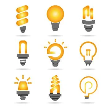 Light bulb icons Stock Illustration
