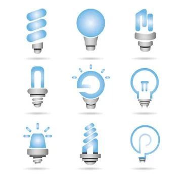 Light bulb icons Stock Illustration