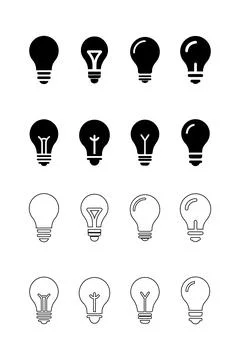 Light bulb icons set Stock-Illustration