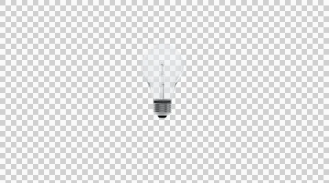 Light bulb idea alpha Stock Footage