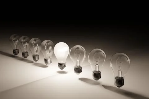 Light Bulb idea / brainstorm concept. Stock-Illustration