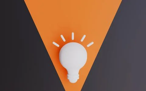 Light bulb idea concept 3d illustration Stock Illustration