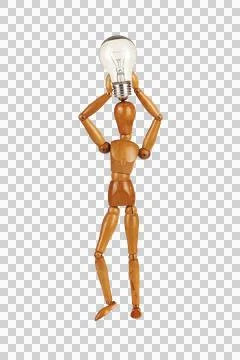 Light bulb idea concept with dummy (clipping path) Stock Photos