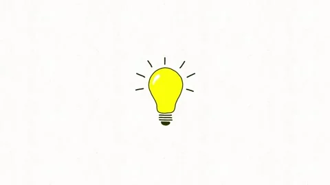 Light bulb idea concept solution simple vector background stock video Stock Footage 347091436