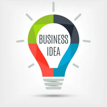 Light bulb idea concept template. Vector illustration. Illustrazione stock