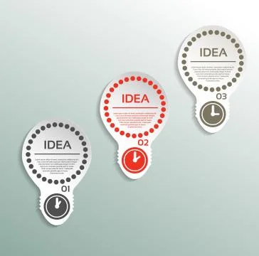Light bulb idea concept template. Vector illustration. Stock Illustration