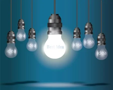 Light bulb idea concept . Vector illustration. Stock Illustration