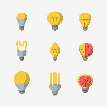 Light bulb idea hand drawn vector illustration Stock Illustration
