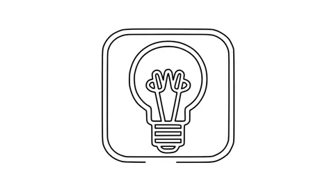 Light bulb idea icon animation video Stock Footage 328962567