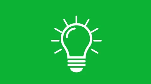 Light bulb idea icon animation video Stock Footage 330524219