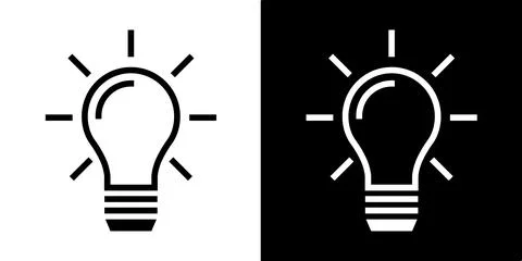 Light bulb idea icon. Brain inside lightbulb vector Innovation creativity logo. Stock Illustration