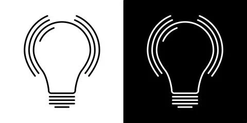 Light bulb idea icon. Brain inside lightbulb vector Innovation creativity logo. Stock Illustration