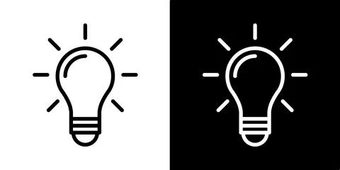 Light bulb idea icon. Brain inside lightbulb vector Innovation creativity logo. Stock Illustration