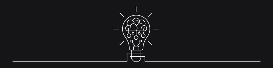 Light bulb idea icon. Brain inside lightbulb vector Innovation creativity logo. Stock Illustration